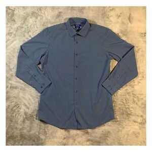 Apt. 9 Men's Slim Fit Geometric Dress Shirt Blue Size‎ M